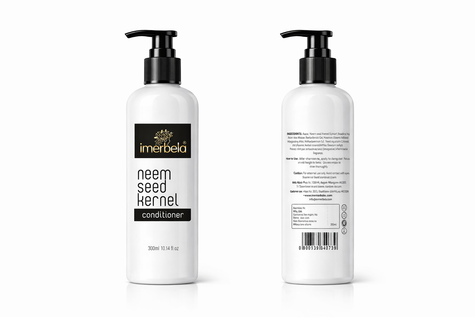 Imerbela Neem Seed Kernel Conditioner – Herbal Hair Strengthening & Smoothening Conditioner 300ml