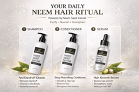 Imerbela Neem Seed Kernel Hair Care Kit – Anti Dandruff, Anti Hair Fall & Silky Smooth Hair | Shampoo + Conditioner + Hair Growth Serum