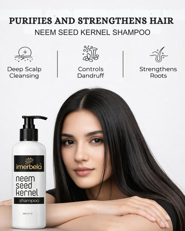 Imerbela Neem Seed Kernel Shampoo – Anti Dandruff, Anti Hair Fall & Silky Hair